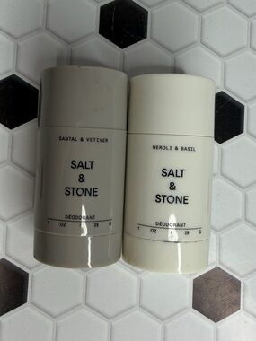 Salt & Stone Natural Deodorant Duo – Neroli & Basil + Santal & Vetiver - 1 oz Ea